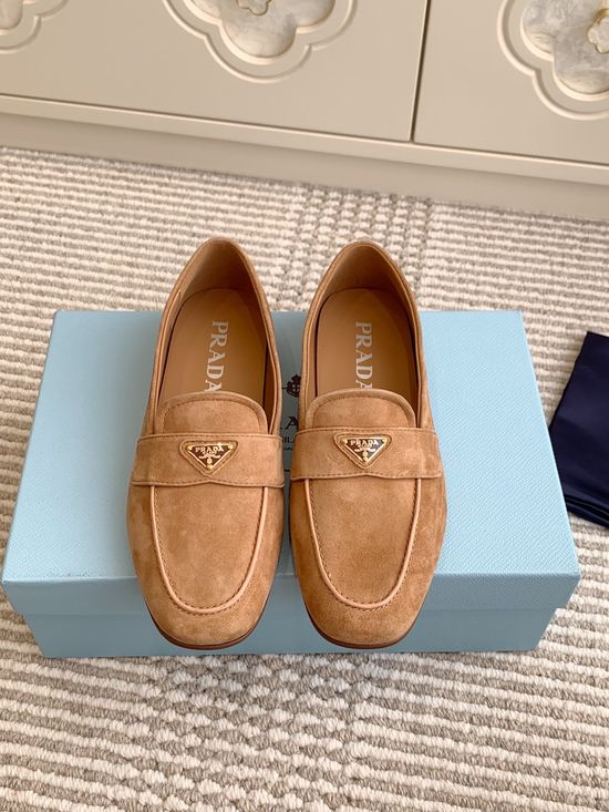 Prada Classic Mule Slippers Slip On Loafers Premium Leather Soft Footwear