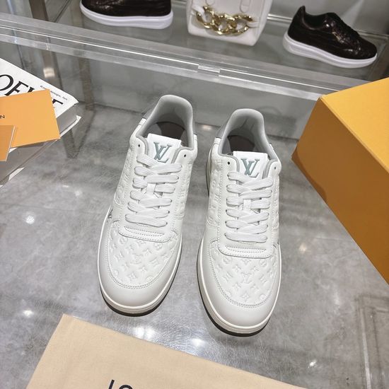 Louis Vuitton Embossed Leather Sneakers With Removable Comfort Insole