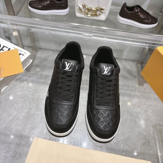 Louis Vuitton Embossed Leather Sneakers With Removable Comfort Insole