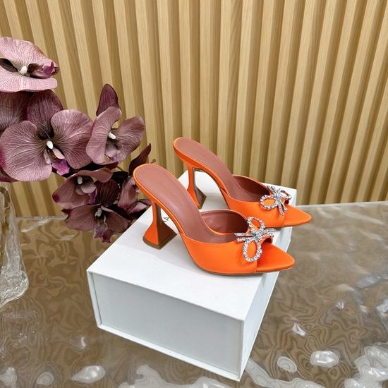 Amina Muaddi Premium Silk Upper Classic High Heel Shoes