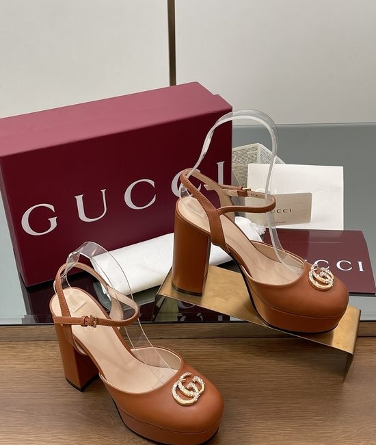 Gucci Diamond Buckle Platform High Heel Sandals Premium Quality