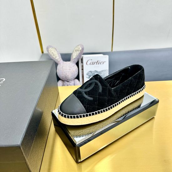 Chanel Casual Denim Espadrille Mules Slip On Comfort Shoes