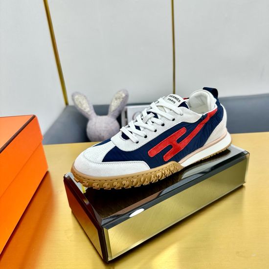 Hermes Comfortable Breathable Premium Leather Casual Sneakers