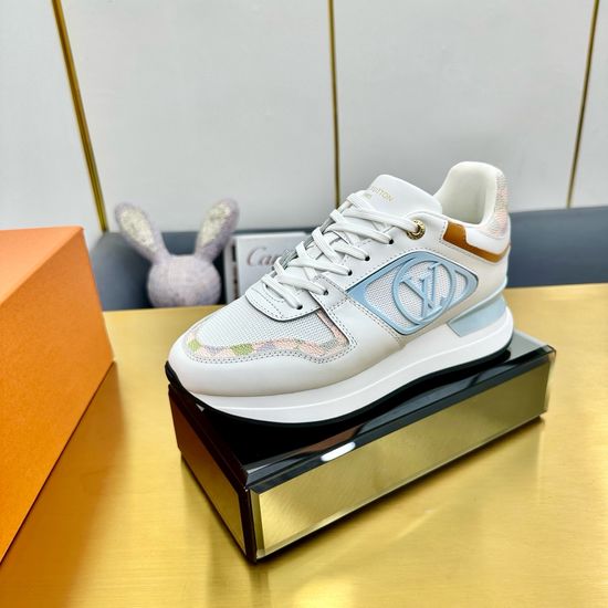 Louis Vuitton Comfortable Running Sneakers with Leather Upper