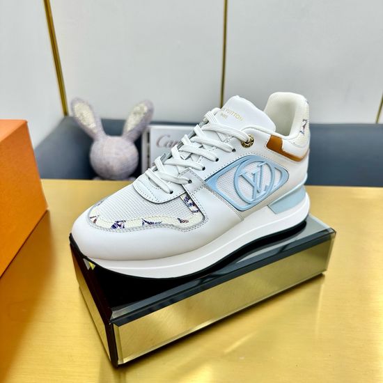 Louis Vuitton Comfortable Running Sneakers with Leather Upper