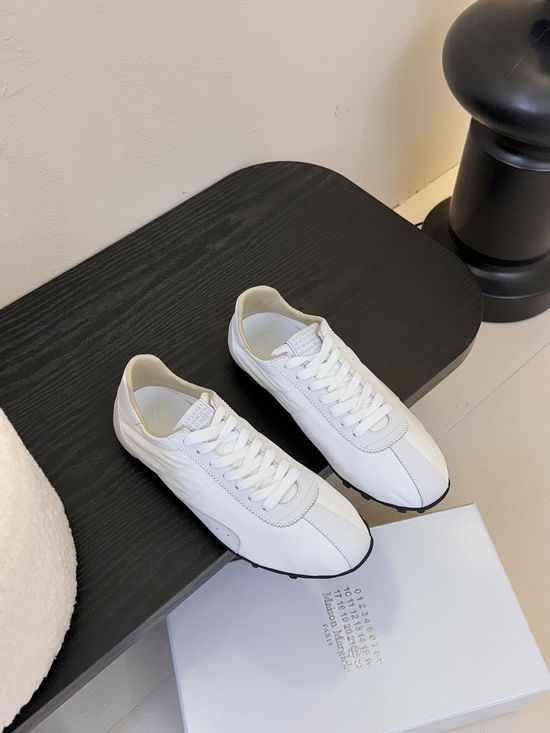 Maison Margiela Vintage Distressed Suede Nylon Casual Walking Sneakers