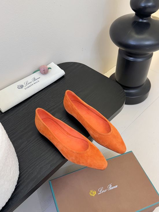 Loro Piana Classic Minimalist Suede Leather Comfortable Flats Shoes