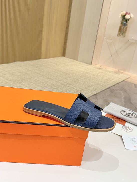 Hermes Classic Premium Leather Shoes with Genuine Leather Sole