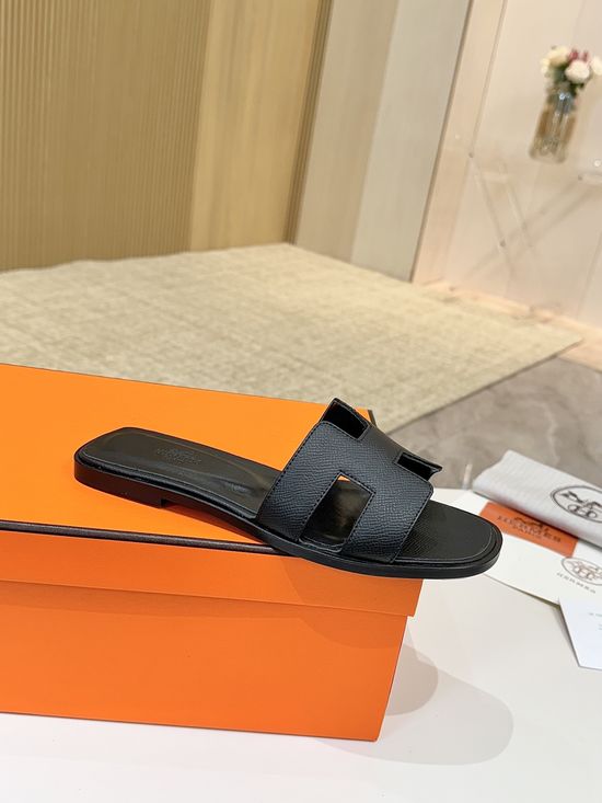 Hermes Classic Premium Leather Shoes with Genuine Leather Sole