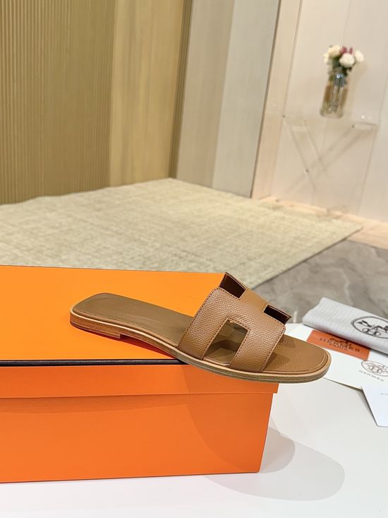 Hermes Classic Premium Leather Shoes with Genuine Leather Sole