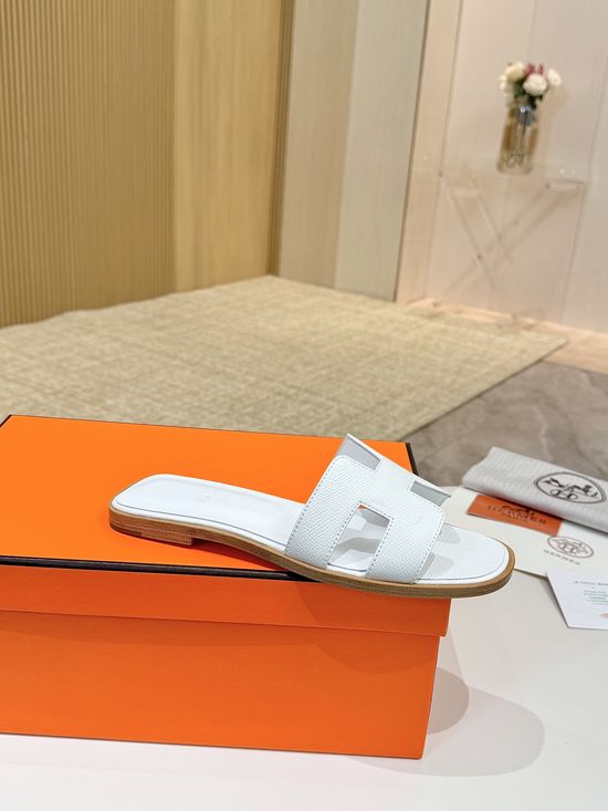 Hermes Classic Premium Leather Shoes with Genuine Leather Sole