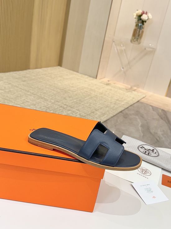 Hermes Classic Premium Leather Shoes with Genuine Leather Sole