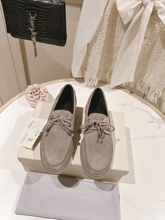 Brunello Cucinelli Classic Loafer Shoes Soft Leather Comfortable Non-slip Sole