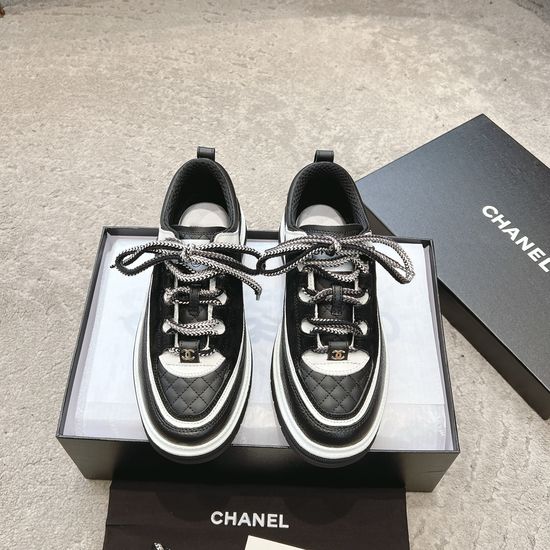 Chanel Premium Leather Casual Sneakers Comfortable Fashion Footwear
