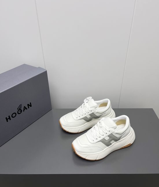 Hogan Color Block Thick Sole Comfort Casual Sneakers