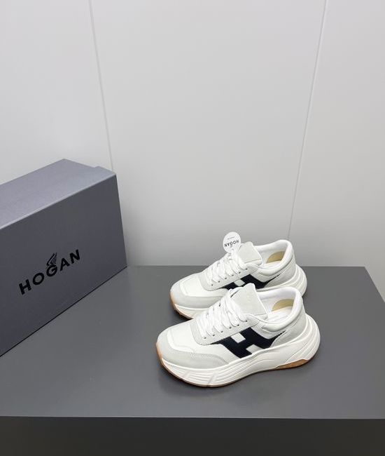 Hogan Color Block Thick Sole Comfort Casual Sneakers
