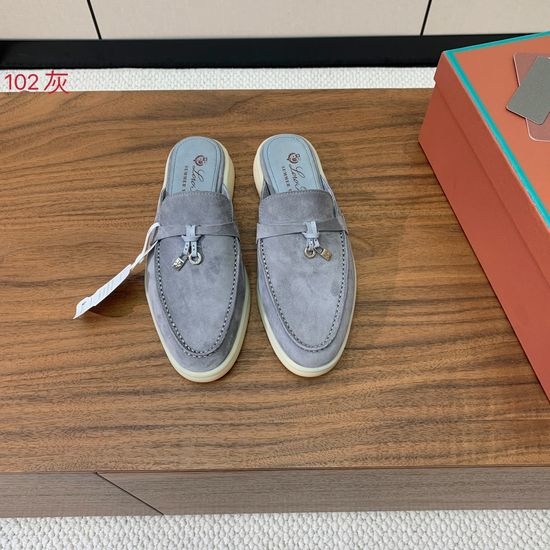 Loro Piana Premium Suede Loafers Hand Stitched Comfortable Sole