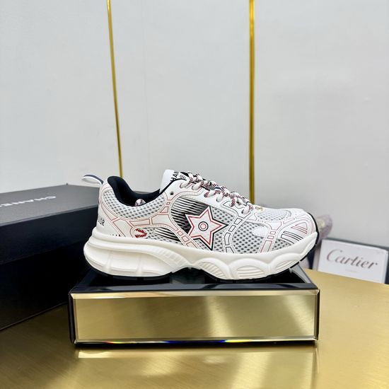 Chanel Embroidered Leather Casual Versatile Comfortable Sports Sneakers
