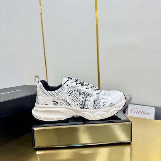Chanel Embroidered Leather Casual Versatile Comfortable Sports Sneakers
