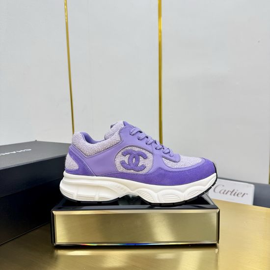 Chanel Embroidered Leather Casual Versatile Comfortable Sports Sneakers