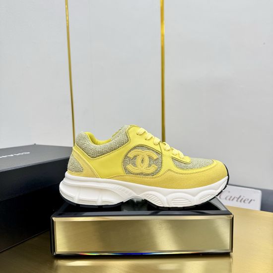 Chanel Embroidered Leather Casual Versatile Comfortable Sports Sneakers