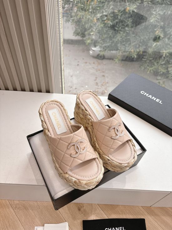 Chanel Sophisticated Wedge Rope-chain Sandals