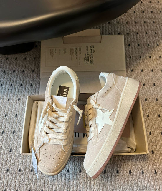 Golden Goose GGDB Vintage Distressed Leather Platform Casual Sneakers