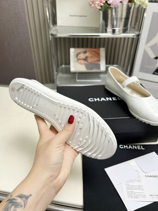 Chanel Patent Leather Elegant Mary Jane Casual Daily Shoes