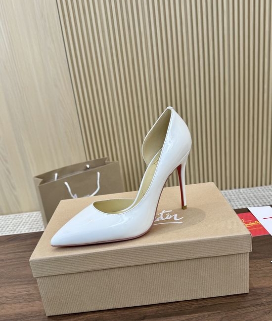 Christian Louboutine Patent Leather Cutout High Heel Dress Shoes