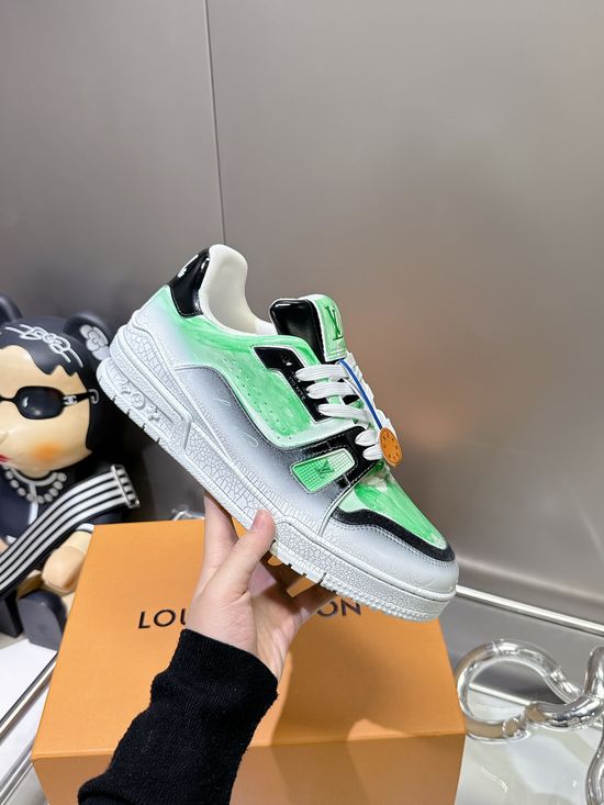 Louis Vuitton Genuine Leather Upper Non-slip Fashion Basketball Sneakers