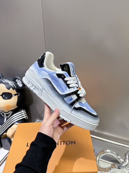 Louis Vuitton Genuine Leather Upper Non-slip Fashion Basketball Sneakers