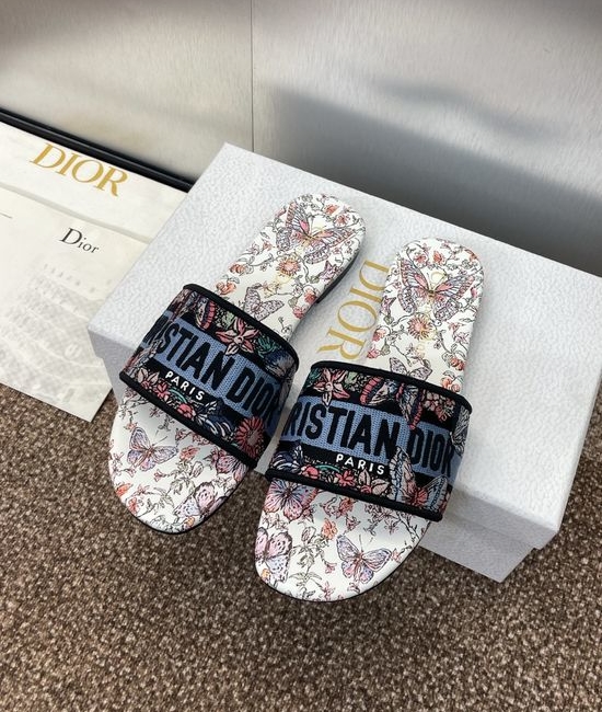 Christian Dior CD Embroidered Stiletto Heel Sandals with Transparent Straps