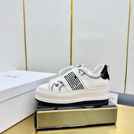 Christian Dior CD Premium Thick Sole Canvas Casual Comfortable Sneakers