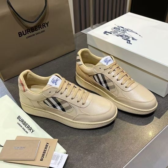 Burberry Genuine Leather Casual Shoes Timeless Design Durable Footwear
