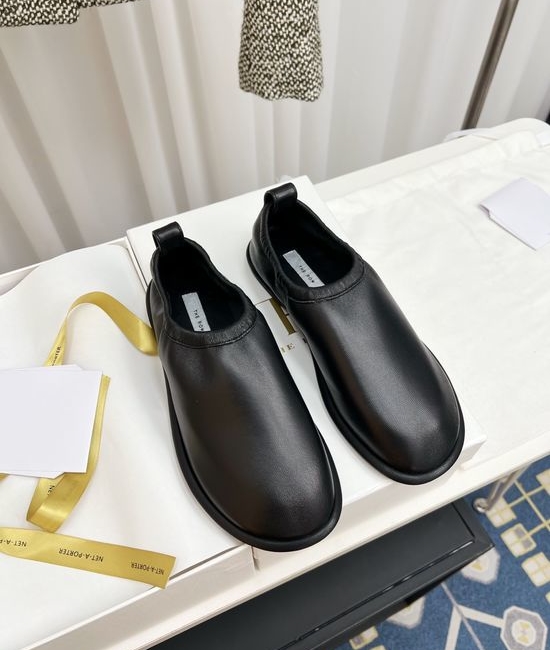 The Row Soft Leather Retro Comfort Casual Loafers