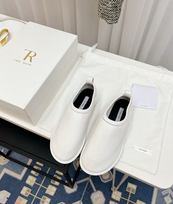 The Row Soft Leather Retro Comfort Casual Loafers