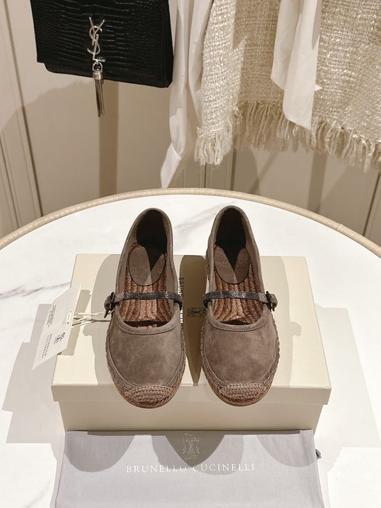 Brunello Cucinelli Classic Espadrilles Hand Stitched Anti Slip Sole