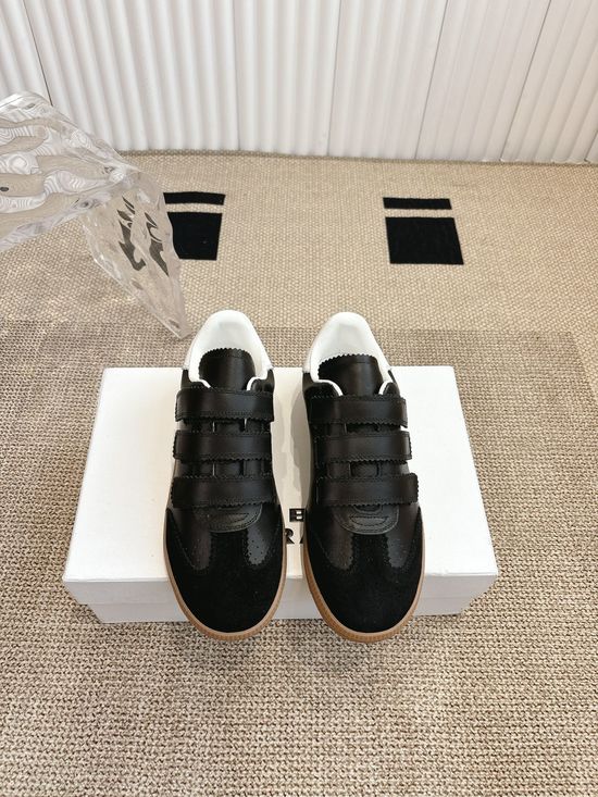 Max Mara Classic Velcro Trainers with Premium Leather Finish