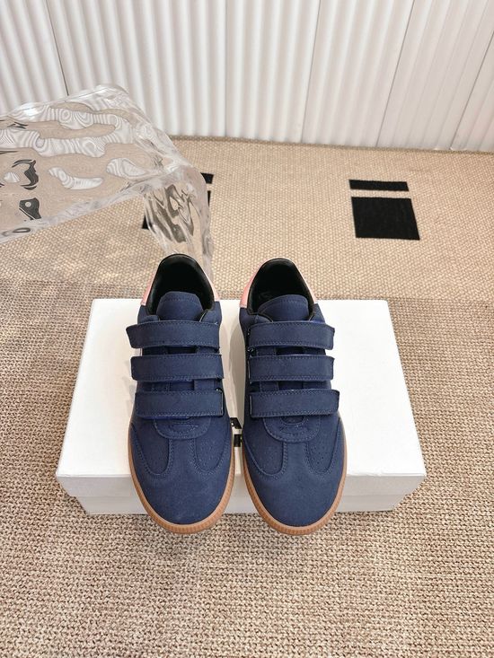 Max Mara Classic Velcro Trainers with Premium Leather Finish