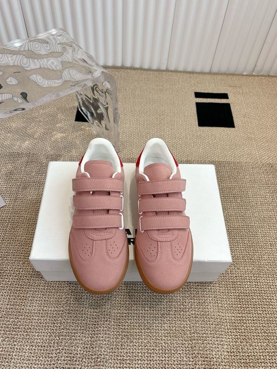 Max Mara Classic Velcro Trainers with Premium Leather Finish