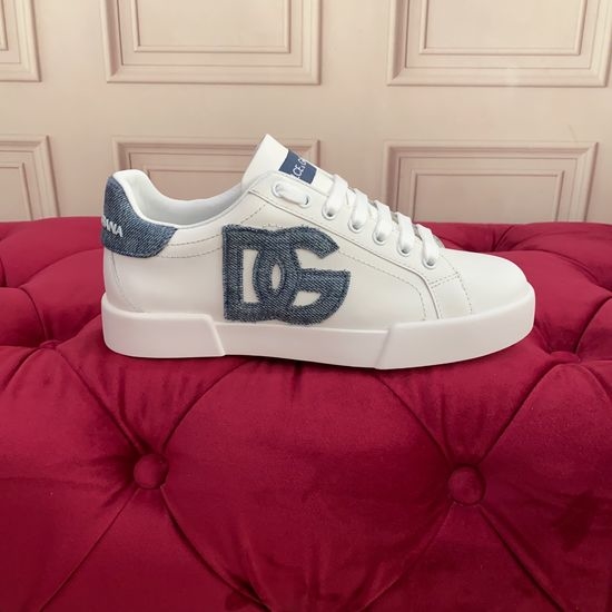 Dolce & Gabbana Silk Cowhide Denim Fabric Classic Casual Footwear