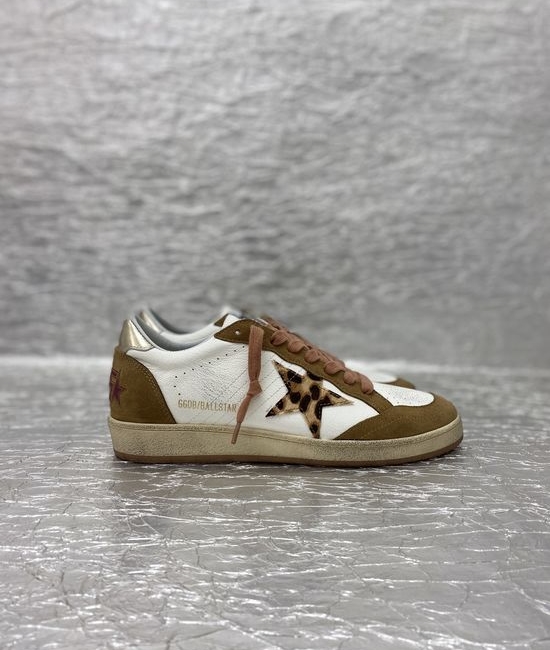 Golden Goose GGDB Handcrafted Distressed Leather Sneakers with Logo Details
