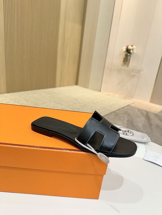 Hermes Classic Premium Leather Shoes with Genuine Leather Sole