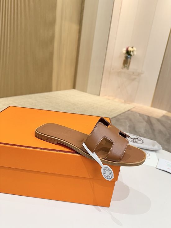 Hermes Classic Premium Leather Shoes with Genuine Leather Sole