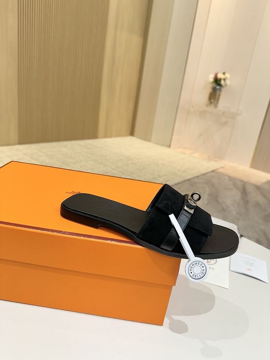 Hermes Nubuck Cowhide Leather Sole Classic Comfort Shoes