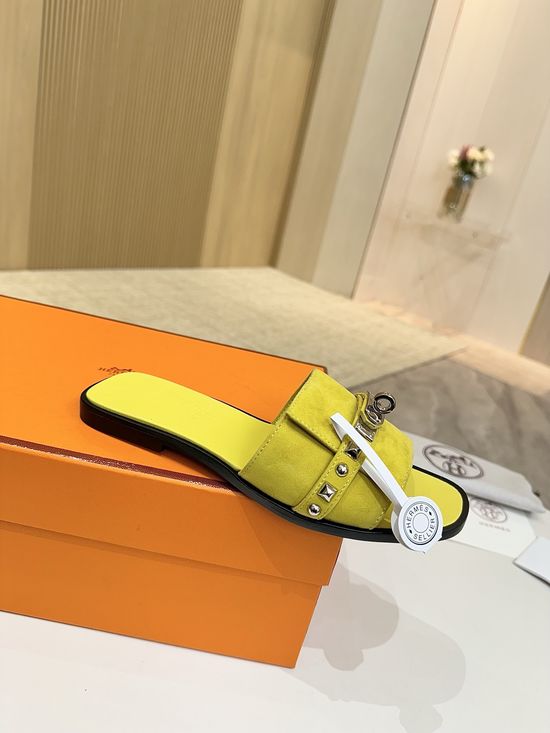 Hermes Suede Leather Premium Shoes with Genuine Leather Sole