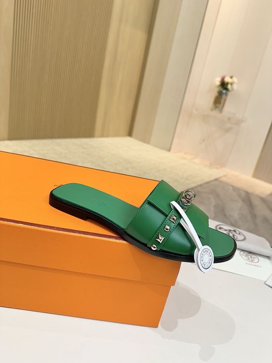 Hermes Comfort Premium Leather Shoes with Leather Sole