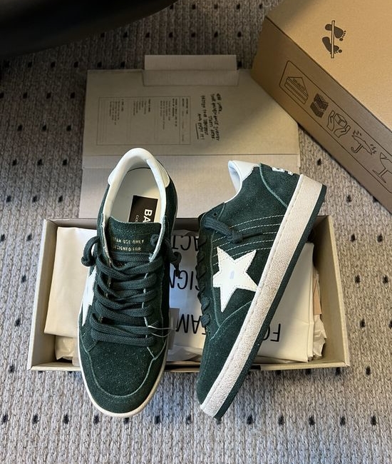 Golden Goose GGDB Dark Green Distressed Platform Casual Walking Shoes