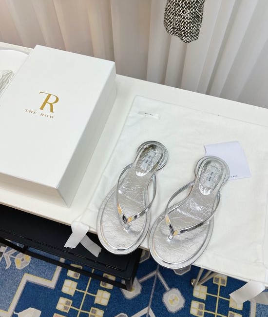 The Row Premium Leather Thong Slippers Premium Comfort Casual Wear