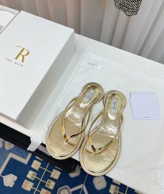 The Row Premium Leather Thong Slippers Premium Comfort Casual Wear